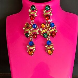 Vintage colorful Drop Earrings